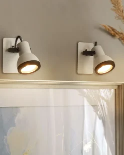 Set di 2 faretti BARO Regolabile Metallo Bianco