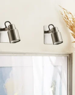 Set di 2 faretti BONTE Regolabile Metallo Argento