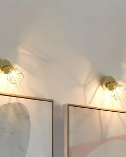 Set di 2 faretti ERMA Regolabile Metallo Oro