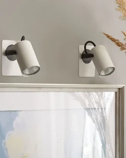 Set di 2 faretti KLIP Regolabile Metallo Bianco