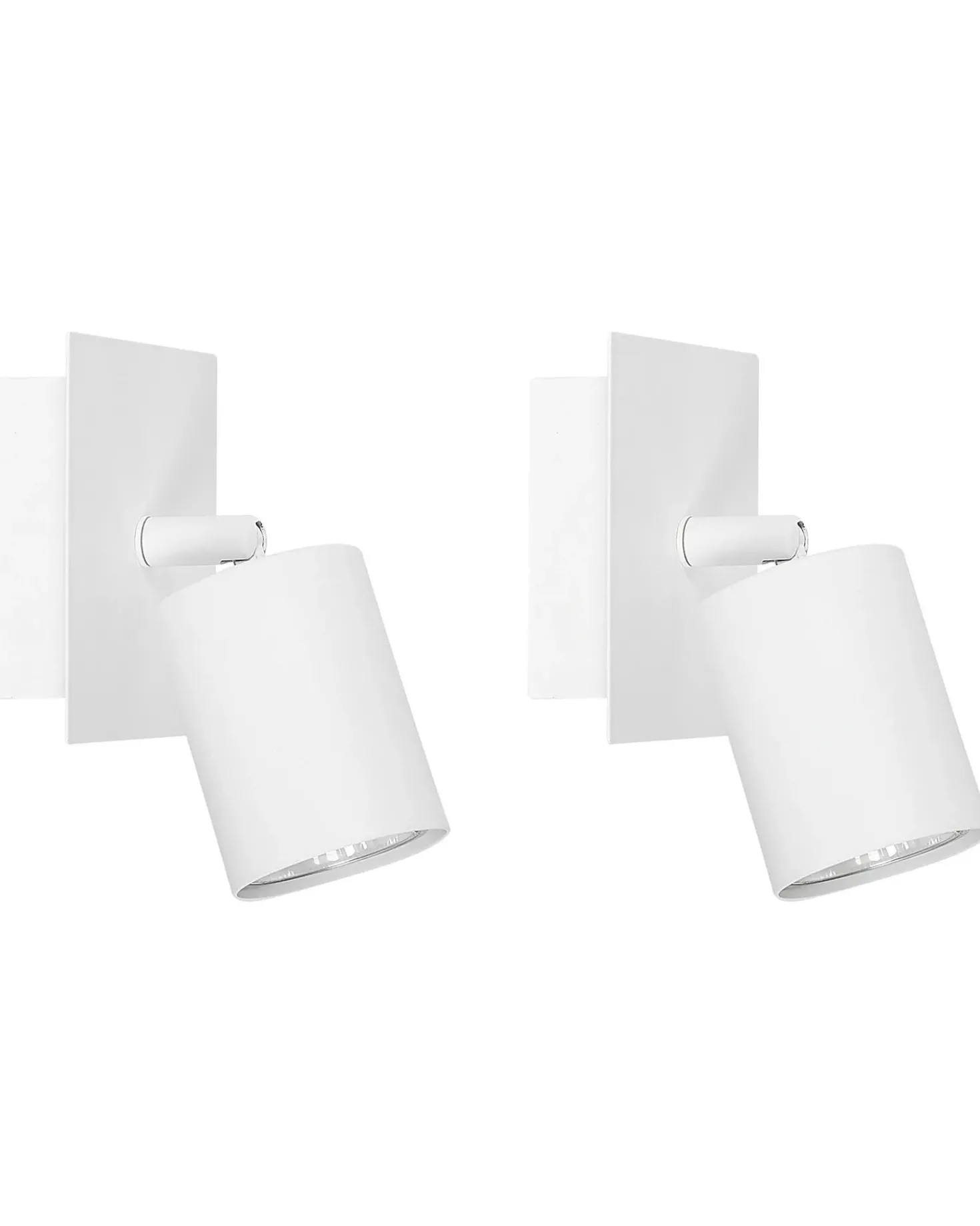 Set di 2 faretti TIGRIS Regolabile Metallo Bianco