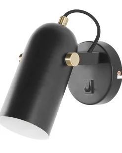 Set di 2 faretti TYRIA Regolabile Metallo Nero