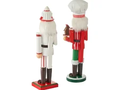 Set di 2 figure BODSJON Schiaccianoci 35 cm Rosso/Bianco