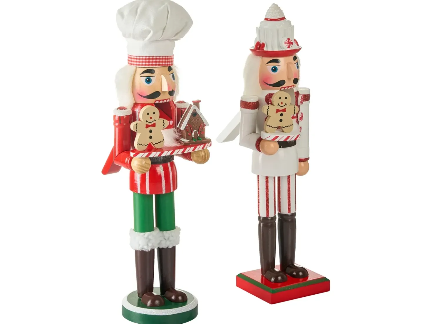 Set di 2 figure BODSJON Schiaccianoci 35 cm Rosso/Bianco
