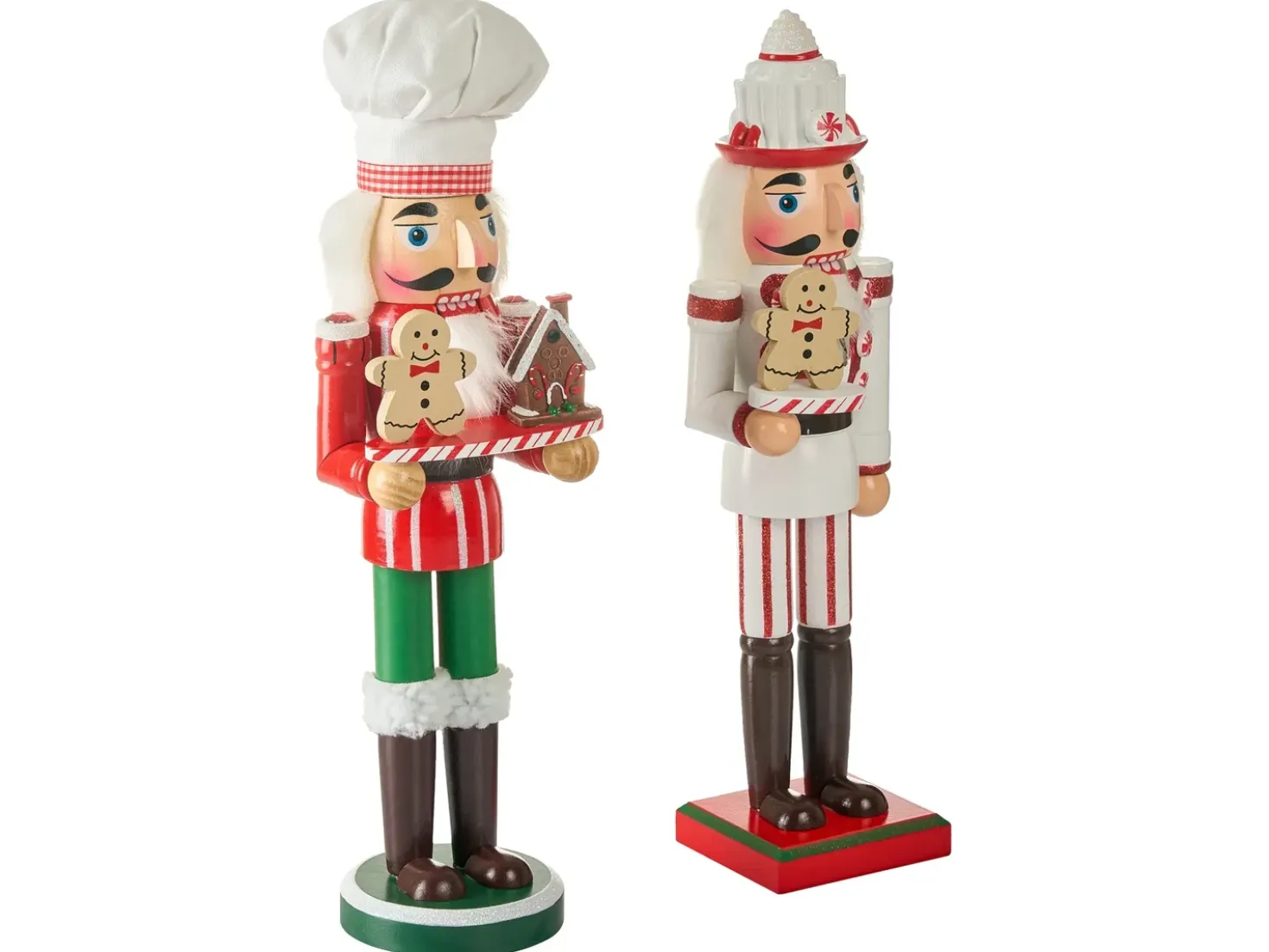 Set di 2 figure BODSJON Schiaccianoci 35 cm Rosso/Bianco