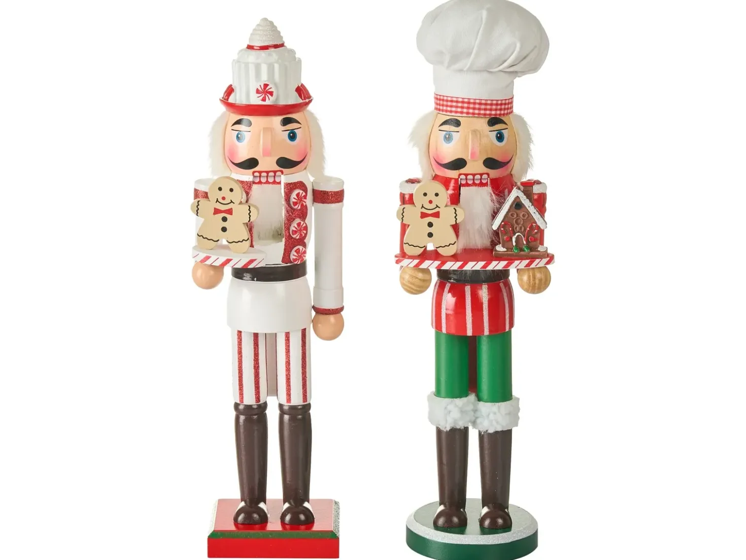 Set di 2 figure BODSJON Schiaccianoci 35 cm Rosso/Bianco