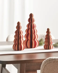Set di 3 figure DHAULAGIRI Albero di Natale 15/20/25 cm Rosso