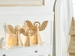 Set di 3 figure EIRA Angelo 24/28/33 cm Beige