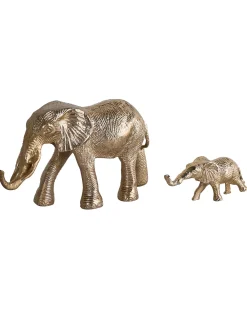 Set di 2 figure Elefante SEDLARI Metallo Oro