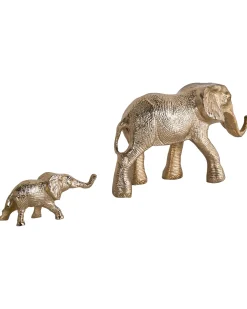 Set di 2 figure Elefante SEDLARI Metallo Oro