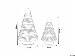 Set di 2 figure FLAREN Albero di Natale 20/25 cm Beige