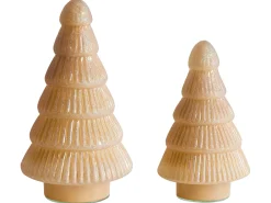 Set di 2 figure FLAREN Albero di Natale 20/25 cm Beige