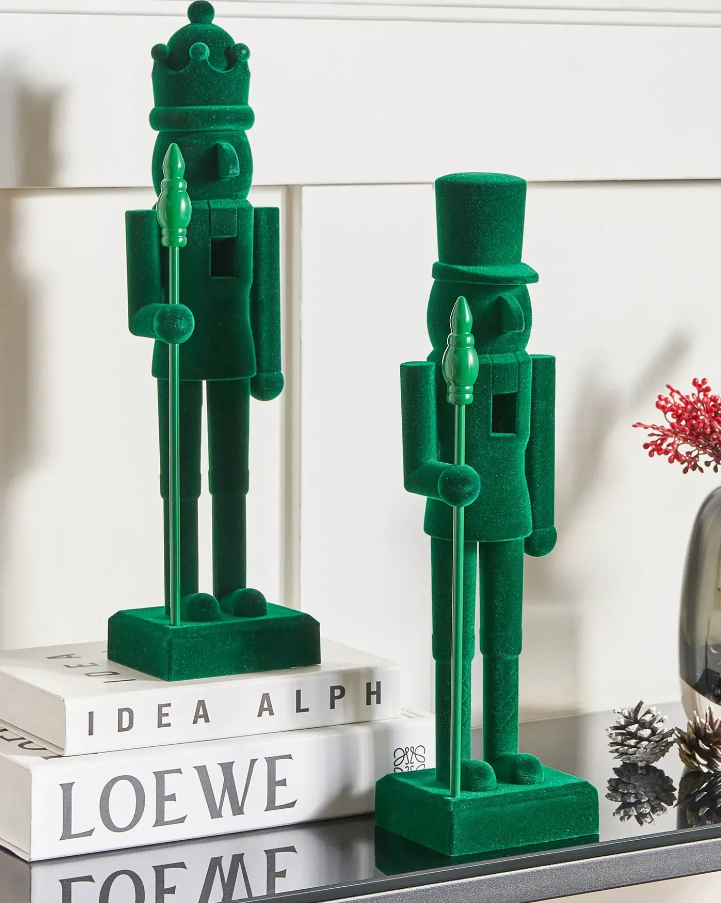 Set di 2 figure FLATEY Schiaccianoci 40 cm Verde