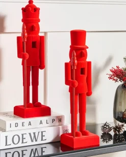 Set di 2 figure FLATEY Schiaccianoci 40 cm Rosso
