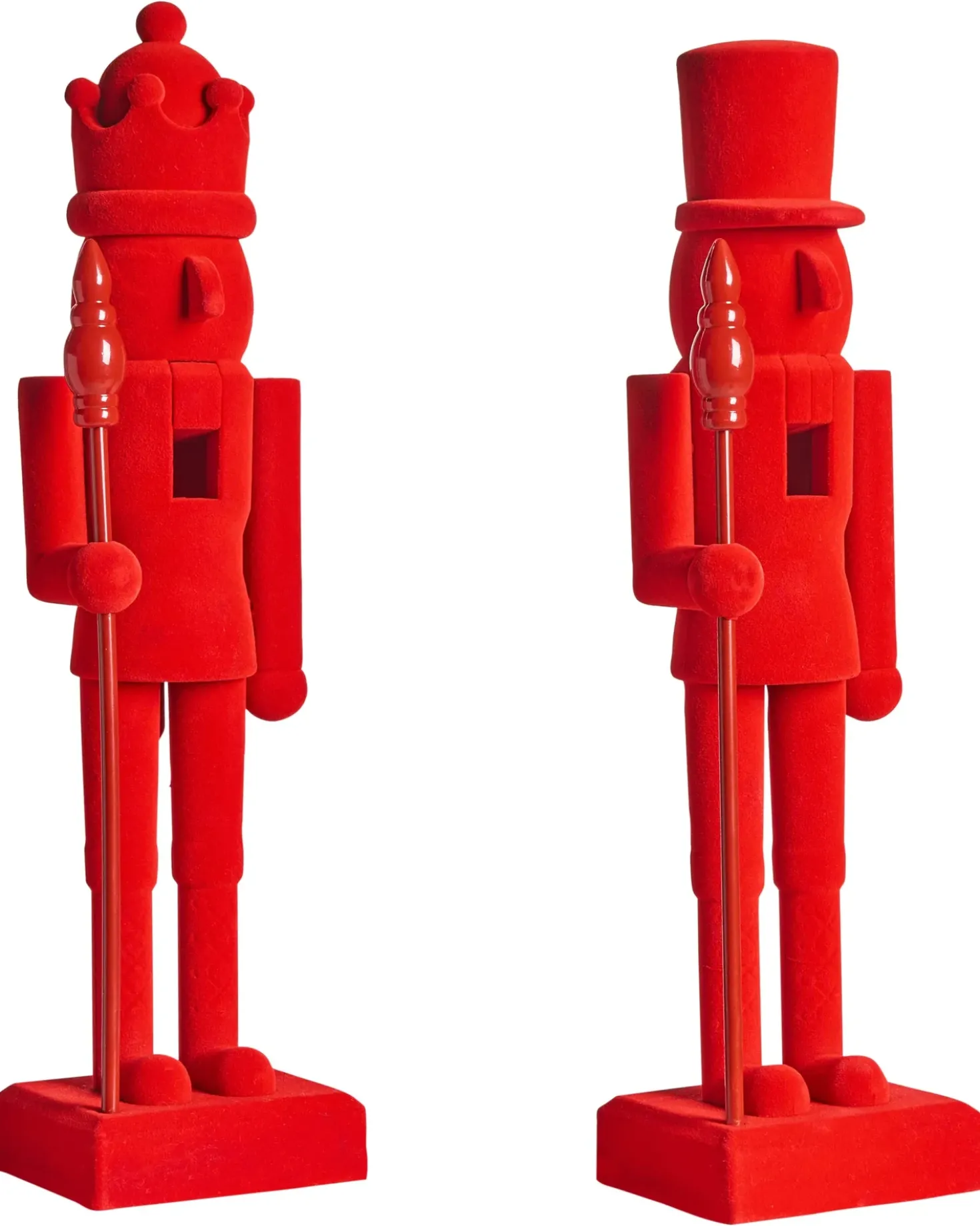 Set di 2 figure FLATEY Schiaccianoci 40 cm Rosso