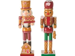 Set di 2 figure GRANSJON Schiaccianoci 35 cm Arancione