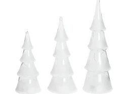 Set di 3 figure LED KIERINKI Albero di Natale 22/27/33 cm Bianco
