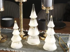 Set di 3 figure LED KIERINKI Albero di Natale 22/27/33 cm Bianco