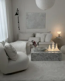 Set di 3 figure LED KIERINKI Albero di Natale 22/27/33 cm Bianco