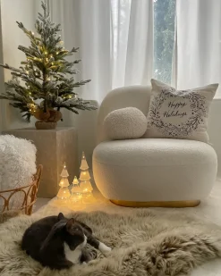 Set di 3 figure LED KIERINKI Albero di Natale 22/27/33 cm Bianco