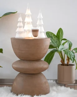 Set di 3 figure LED KIERINKI Albero di Natale 22/27/33 cm Bianco