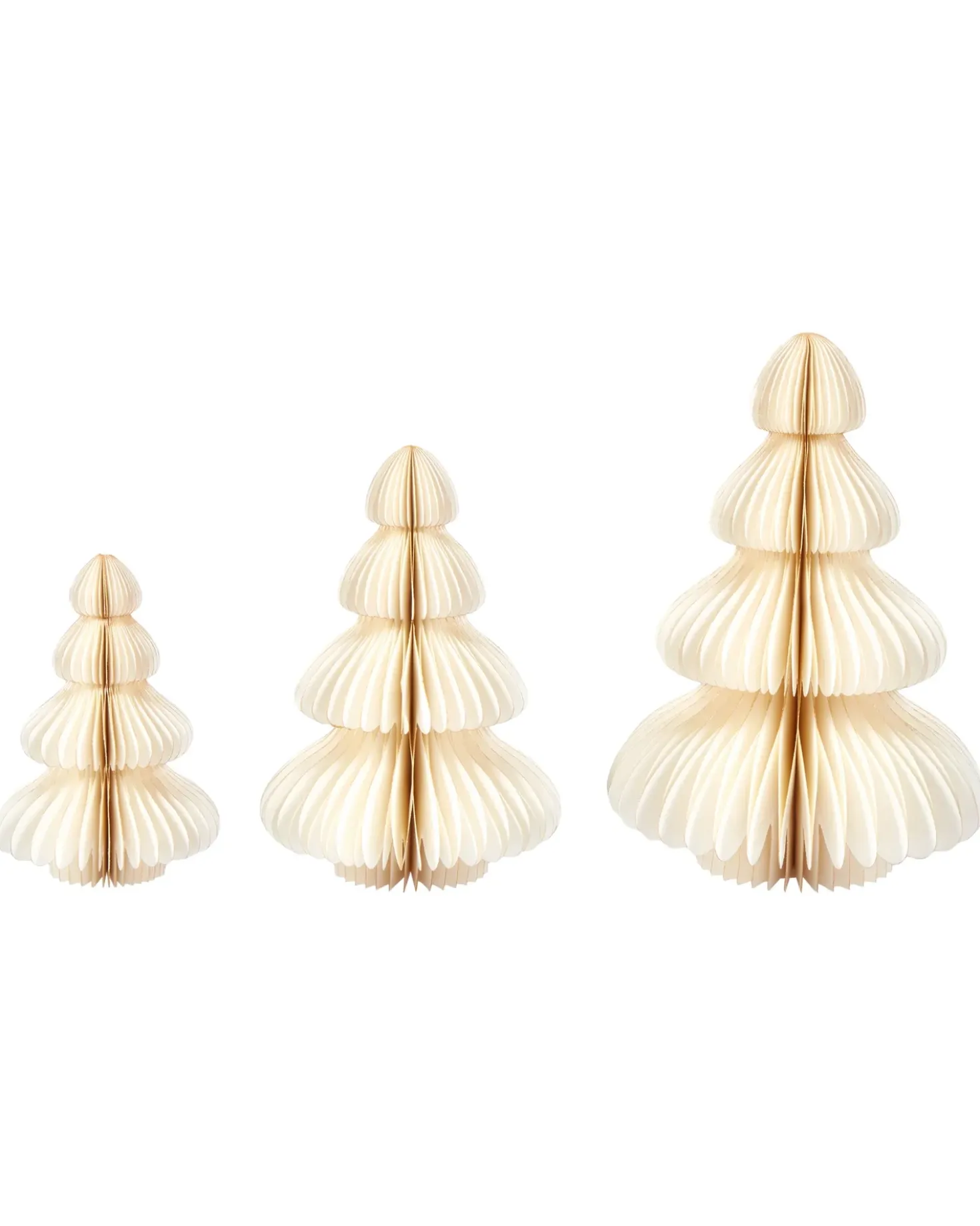 Set di 3 figure NILGIRI Albero di Natale 15/20/25 cm Beige
