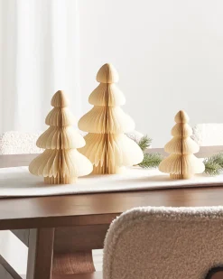 Set di 3 figure NILGIRI Albero di Natale 15/20/25 cm Beige