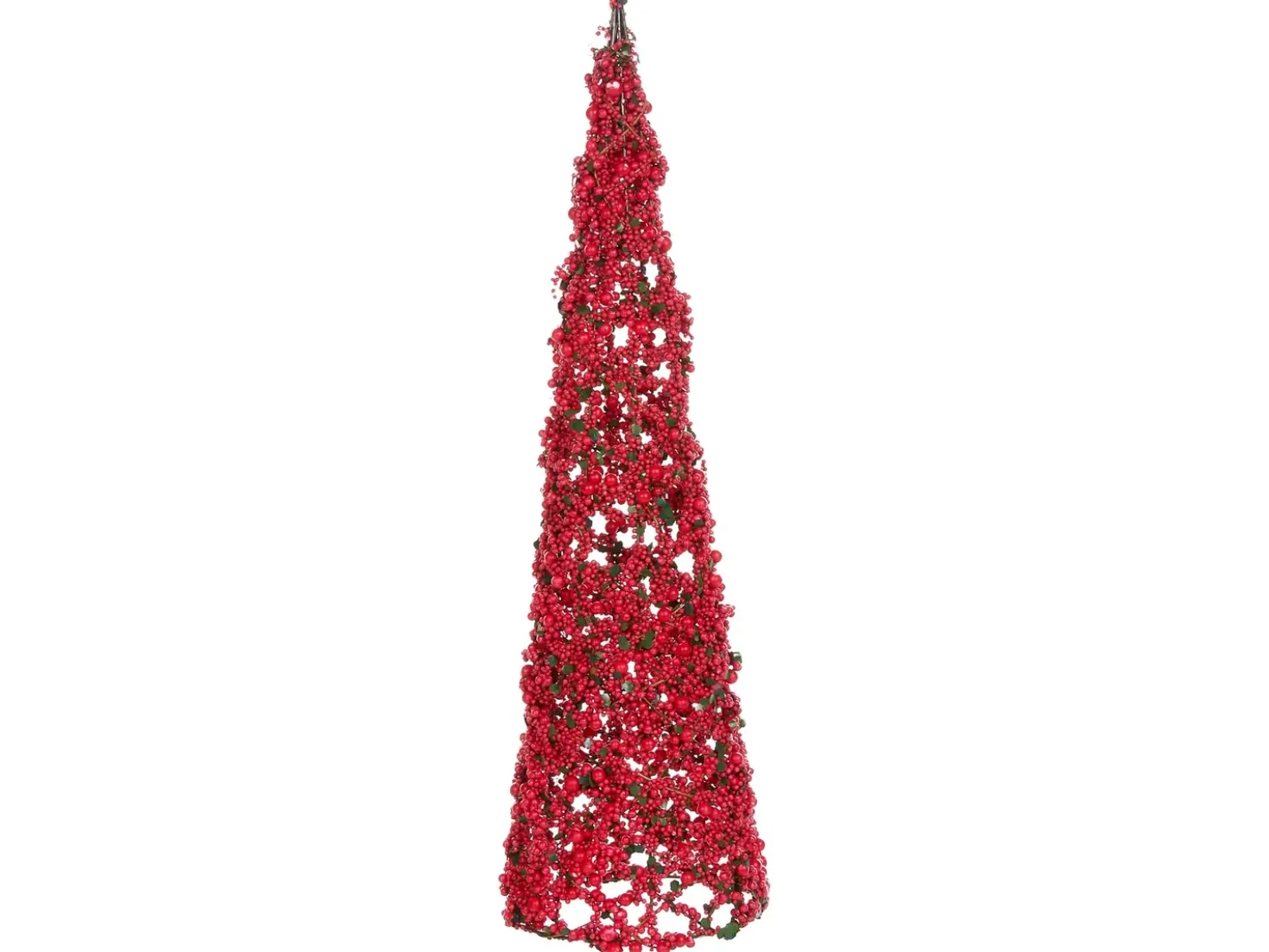 Set di 2 figure ROSAN Albero di Natale 52/60 cm Rosso