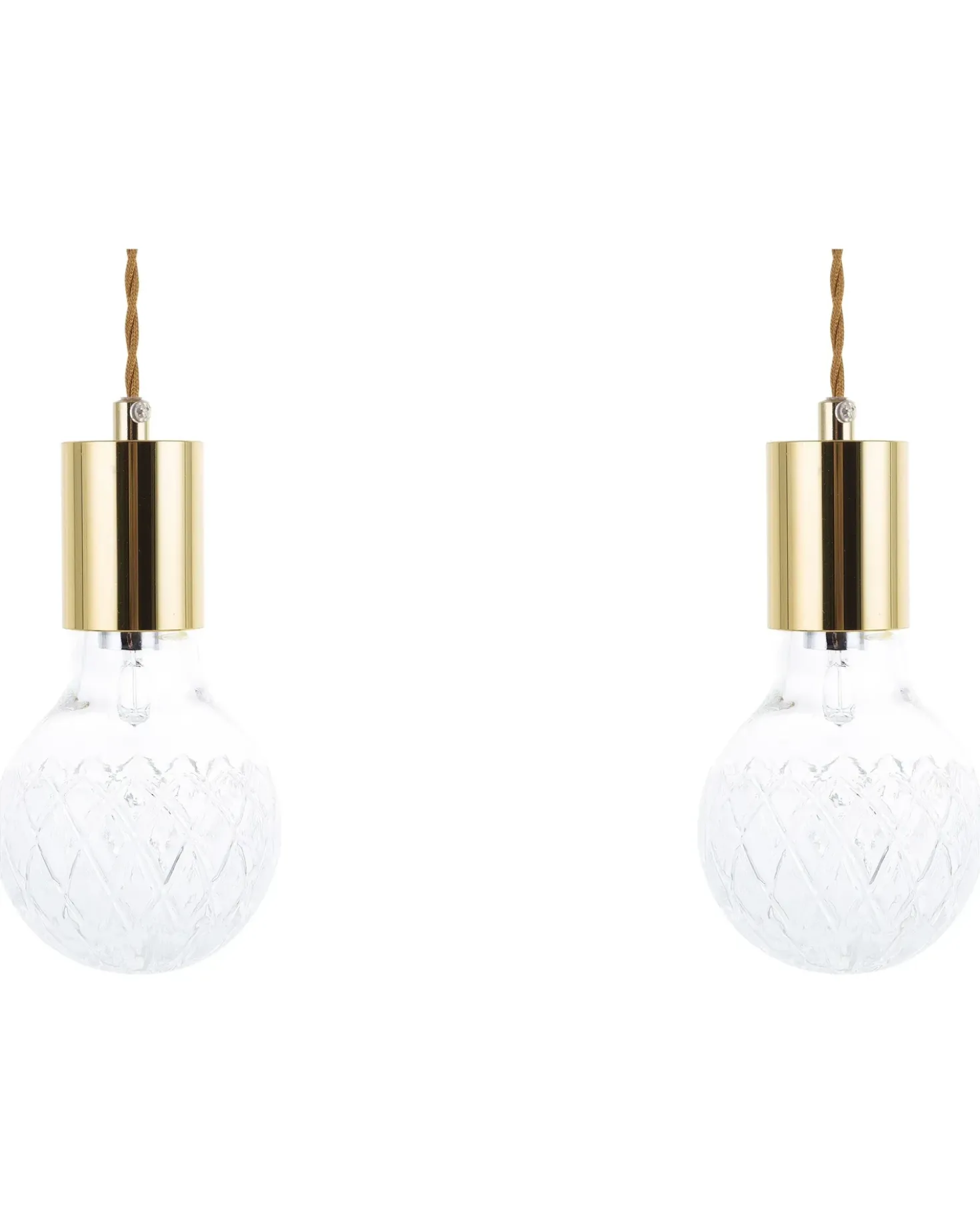 Set di 2 lampadari ANZA Vetro Oro