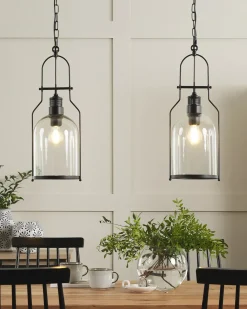 Set di 2 lampadari BASHILO Metallo Nero