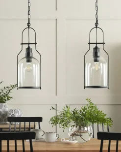 Set di 2 lampadari BASHILO Metallo Nero