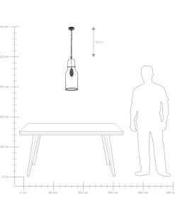 Set di 2 lampadari BASHILO Metallo Nero