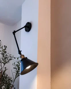 Set di 2 lampade da parete NARVA Regolabile Metallo Nero