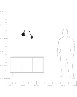 Set di 2 lampade da parete NARVA Regolabile Metallo Nero