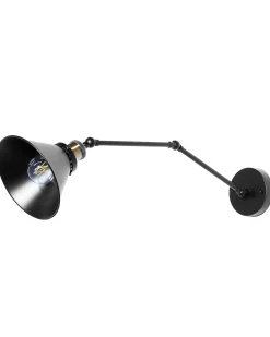 Set di 2 lampade da parete NARVA Regolabile Metallo Nero