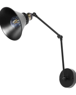 Set di 2 lampade da parete NARVA Regolabile Metallo Nero