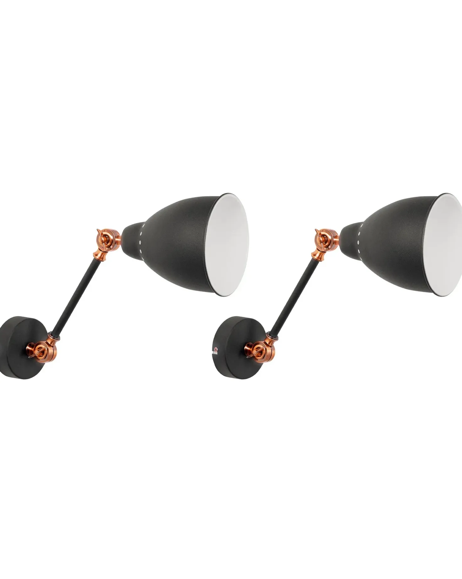 Set di 2 lampade da parete MISSISSIPPI Regolabile Metallo Grigio grafite