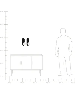 Set di 2 lampade da parete LEISI Nero