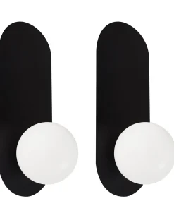 Set di 2 lampade da parete LEISI Nero