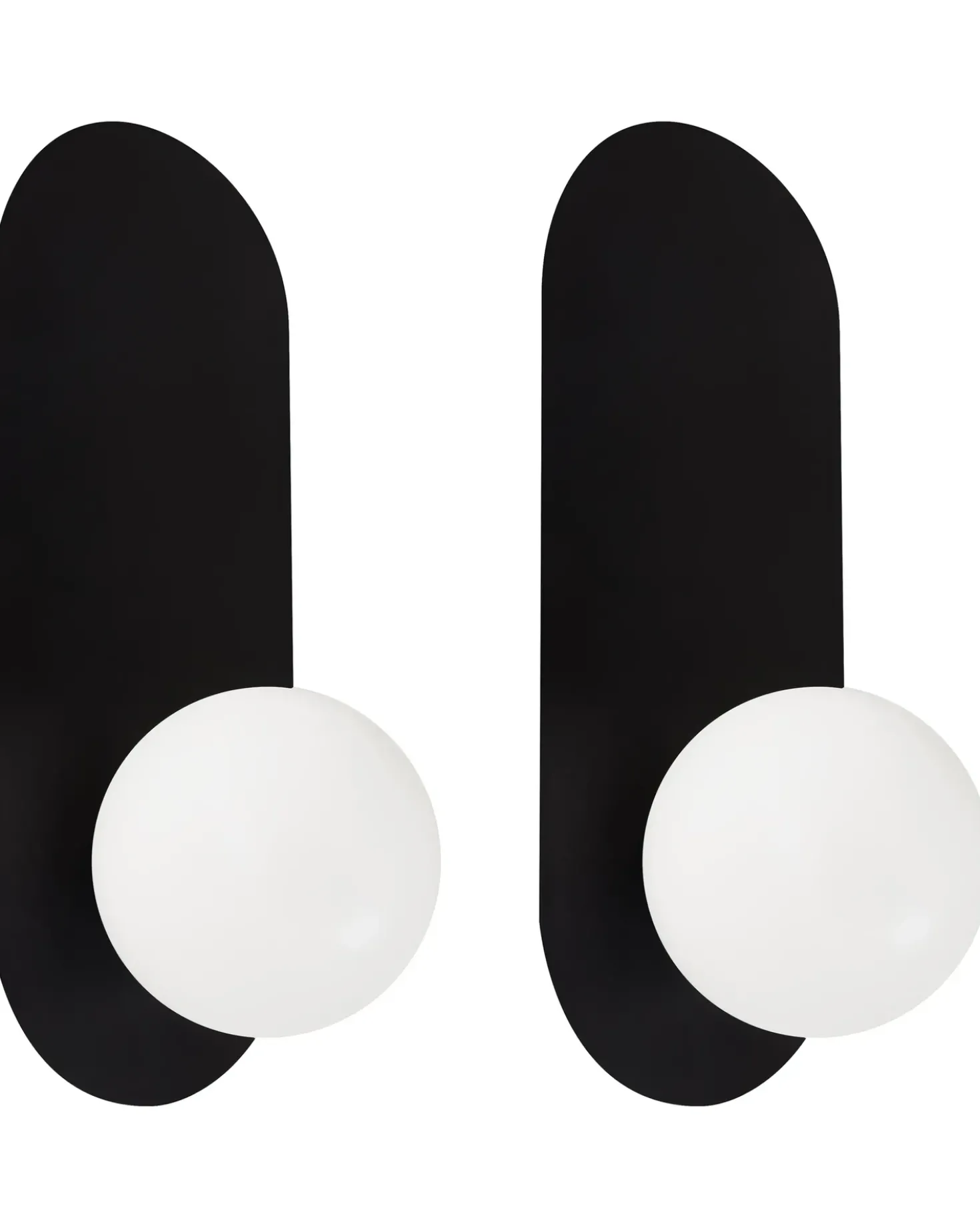 Set di 2 lampade da parete LEISI Nero