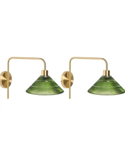 Set di 2 lampade da parete SUMPUL Metallo Oro
