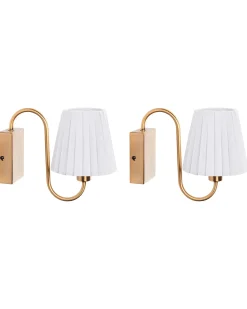 Set di 2 lampade da parete TOLKA Metallo Bianco