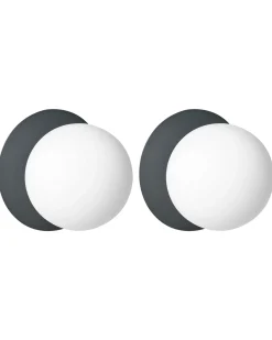 Set di 2 lampade da parete BOUBLE Metallo Nero