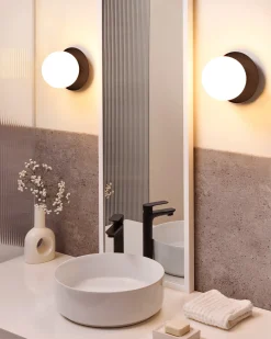 Set di 2 lampade da parete BOUBLE Metallo Nero