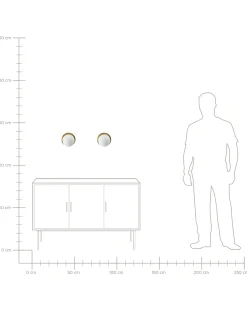 Set di 2 lampade da parete BOUBLE Metallo Oro