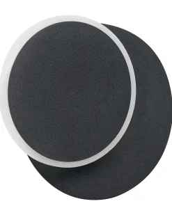 Set di 2 lampade da parete SEMNON LED Metallo Nero