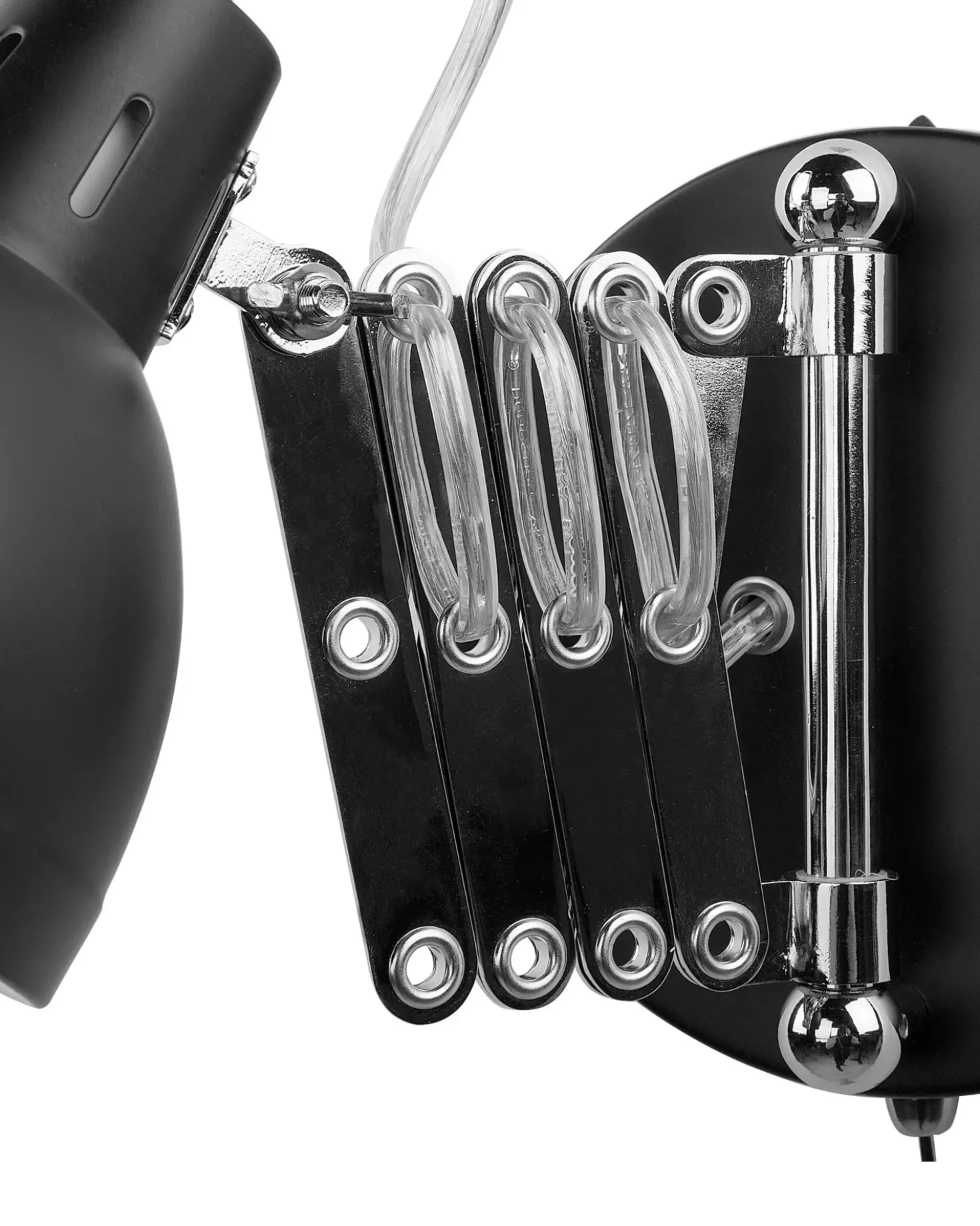 Set di 2 lampade da parete HARRINGTON Regolabile Metallo Nero