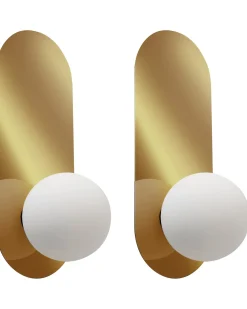 Set di 2 lampade da parete LEISI Oro