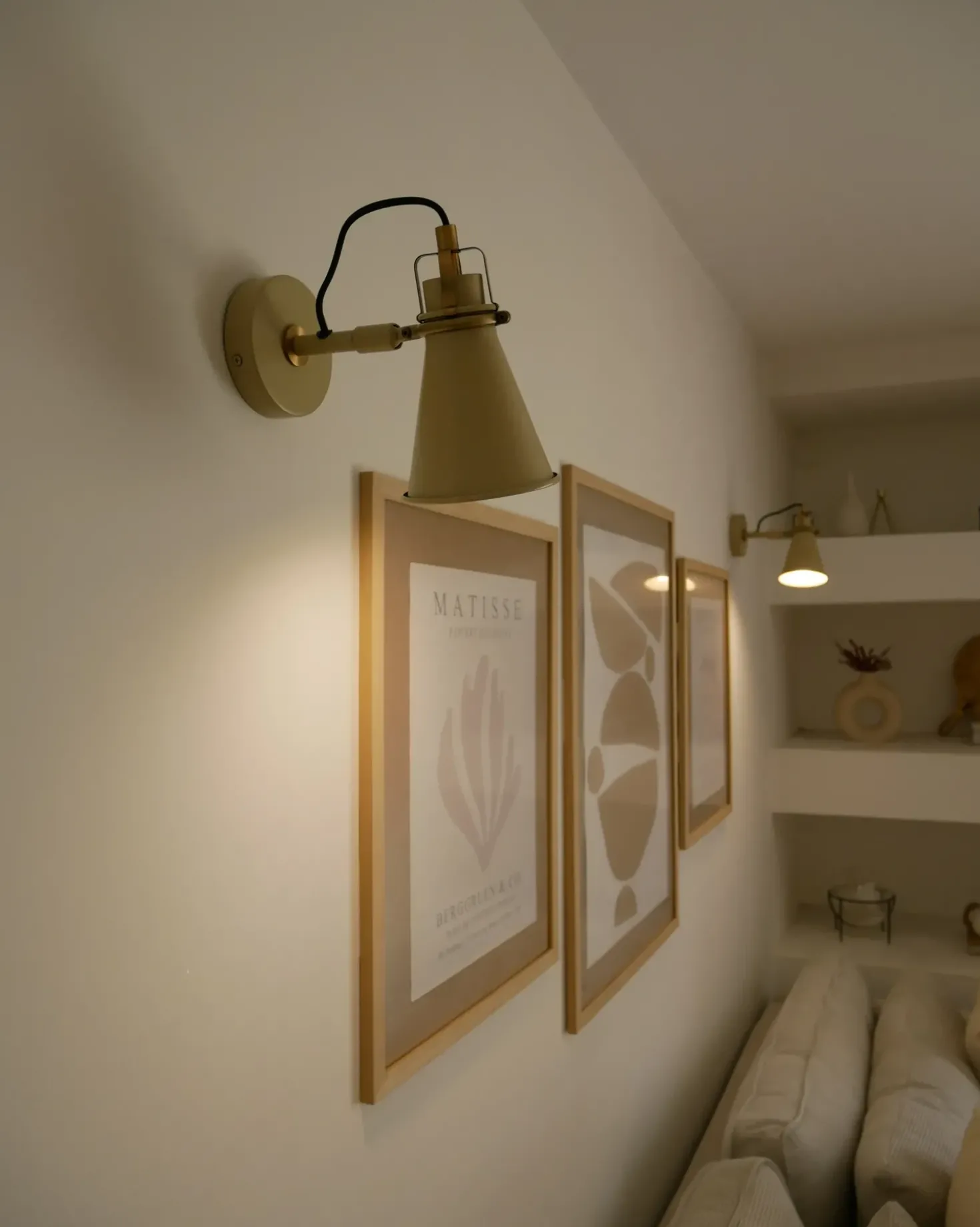 Set di 2 lampade da parete MOYOLA Regolabile Metallo Beige