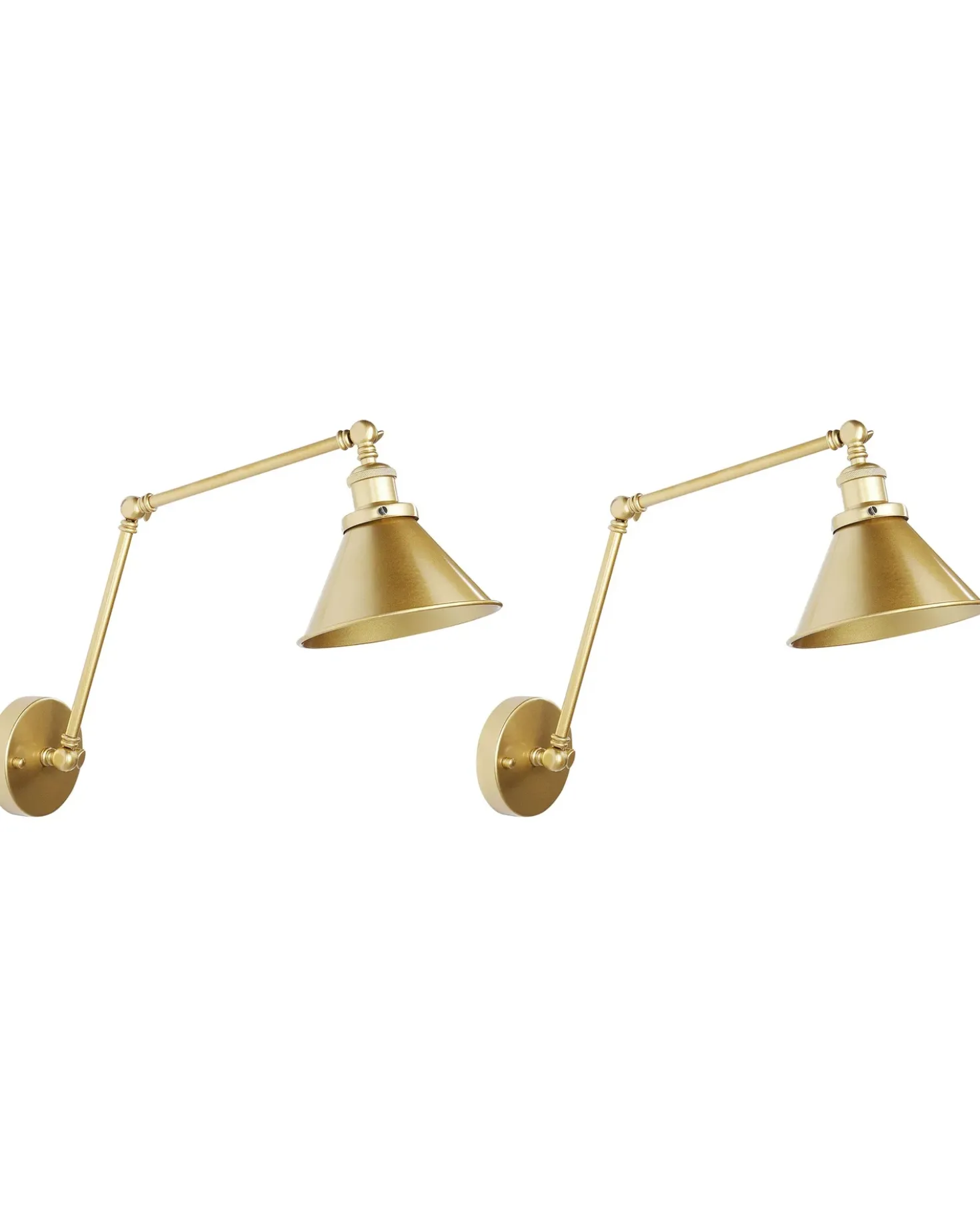 Set di 2 lampade da parete NARVA Regolabile Metallo Oro